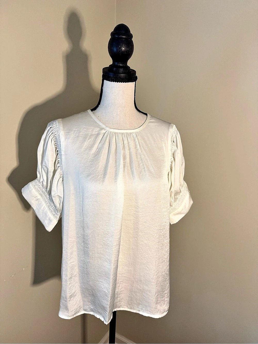 Vince Camuto Puff Sleeve Blouse in White Size Small